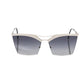Frankie Morello Silver Metallic Fiber Women Sunglass