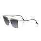 Frankie Morello Silver Metallic Fiber Women Sunglass