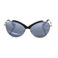 Frankie Morello Black Metallic Fiber Women's Sunglasses