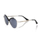 Frankie Morello Black Metallic Fiber Women's Sunglasses