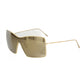 Frankie Morello Gold Metallic Fiber Women's Sunglass