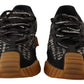 Dolce & Gabbana Black White Fabric Lace Up NS1 Sneakers