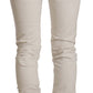 Karl Lagerfeld White Mid Waist Cotton Denim Slim Fit Jeans