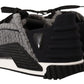Dolce & Gabbana Black Gray Fabric Lace Up NS1 Sneakers Shoes