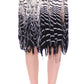 Alice Palmer White Black Knitted Assymetrical Skirt