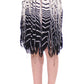 Alice Palmer White Black Knitted Assymetrical Skirt