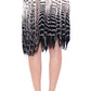 Alice Palmer White Black Knitted Assymetrical Skirt