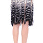 Alice Palmer White Black Knitted Assymetrical Skirt