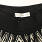 Alice Palmer White Black Knitted Assymetrical Skirt