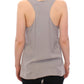 Comeforbreakfast Gray Viscose Tank Top Shirt Blouse