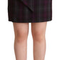 BENCIVENGA Multicolor Checkered Ruffle High Waist Mini Skirt