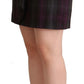 BENCIVENGA Multicolor Checkered Ruffle High Waist Mini Skirt