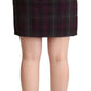 BENCIVENGA Multicolor Checkered Ruffle High Waist Mini Skirt