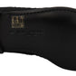Dolce & Gabbana Black Floral Jacquard Slippers Loafers Shoes