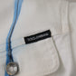 Dolce & Gabbana White Cotton Logo Embroidery Denim Jacket