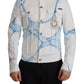 Dolce & Gabbana White Cotton Logo Embroidery Denim Jacket