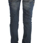 John Galliano Blue Wash Cotton Blend Slim Fit Jeans