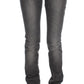 John Galliano Gray Wash Cotton Blend Slim Fit Stretch Jeans