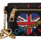 Dolce & Gabbana Black Leather #DGLovesLondon Keyring Cardholder Coin Case