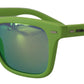 Dolce & Gabbana Green Rubber Full Rim Frame Shades DG6095 Acid Sunglasses