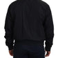 Dolce & Gabbana Black Nylon Logo Bomber Zipper Jacket