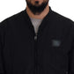 Dolce & Gabbana Black Nylon Logo Bomber Zipper Jacket