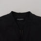 Dolce & Gabbana Black Nylon Logo Bomber Zipper Jacket