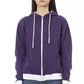 Baldinini Trend Purple Cotton Women Sweater with Adjustable Hood
