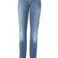 BYBLOS Blue Cotton Women's Regular Fit Jean