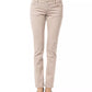 BYBLOS Beige Cotton Women Slim Pant