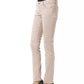 BYBLOS Beige Cotton Women Slim Pant