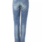 BYBLOS Blue Cotton Women's Regular Fit Jean