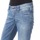 BYBLOS Blue Cotton Women's Regular Fit Jean