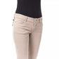 BYBLOS Beige Cotton Women Slim Pant