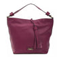 Pompei Donatella "Burgundy Leather Women Shoulder Bag"
