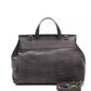 Pompei Donatella Gray Leather Women Shoulder Bag