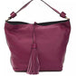 Pompei Donatella "Burgundy Leather Women Shoulder Bag"