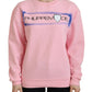 Philippe Model Pink Printed Long Sleeves Pullover Sweater