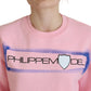 Philippe Model Pink Printed Long Sleeves Pullover Sweater