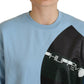 Philippe Model Light Blue Logo Printed Long Sleeves Sweater