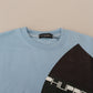 Philippe Model Light Blue Logo Printed Long Sleeves Sweater