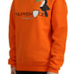 Philippe Model Orange Printed Long Sleeves Pullover Sweater