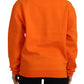 Philippe Model Orange Printed Long Sleeves Pullover Sweater