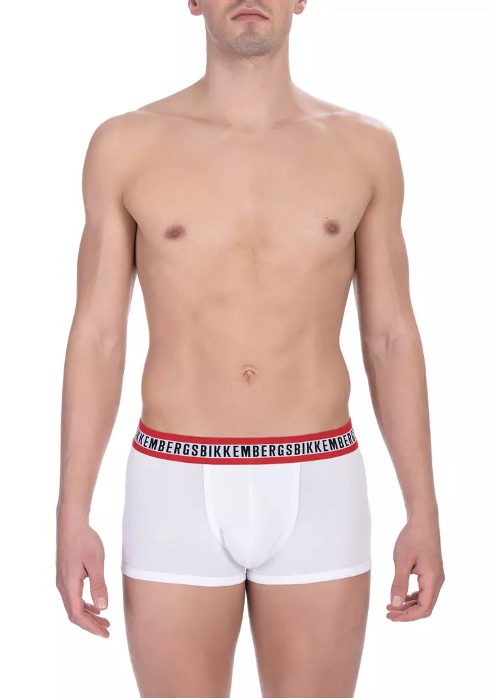 Bikkembergs White Cotton Men's Underwear Trunk Pack