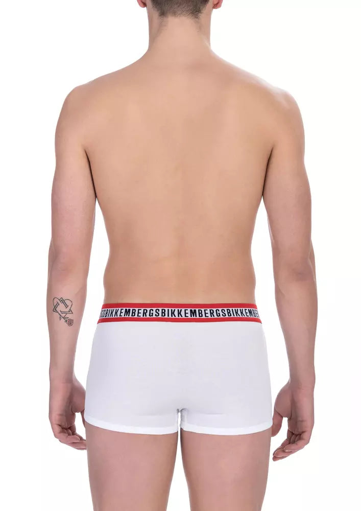 Bikkembergs White Cotton Men's Underwear Trunk Pack