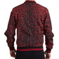 Dolce & Gabbana Red Leopard Bomber Short Coat Jacket