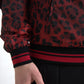 Dolce & Gabbana Red Leopard Bomber Short Coat Jacket