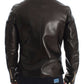 Dolce & Gabbana Brown Lambskin Leather Zipper Jacket