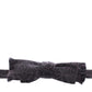Dolce & Gabbana Gray Black Wool Bow Tie