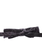 Dolce & Gabbana Gray Black Wool Bow Tie